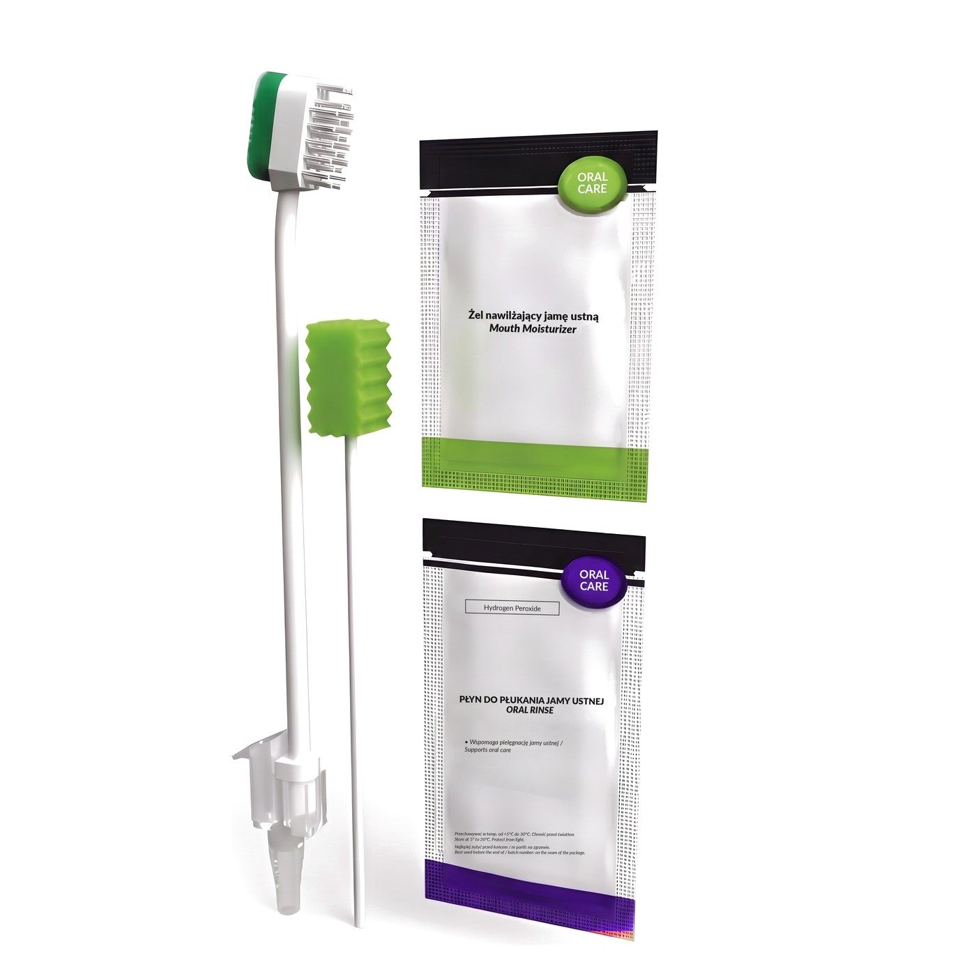 Oral Care Kit with Brush, Applicator and Hydrogen Peroxide