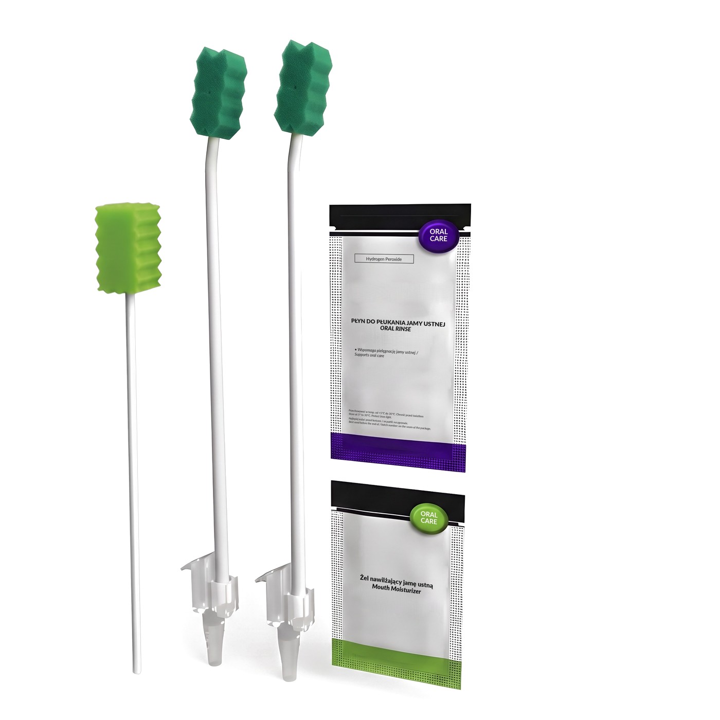 Oral Care Kit with Sponge, Hydrogen Peroxide and Applicator