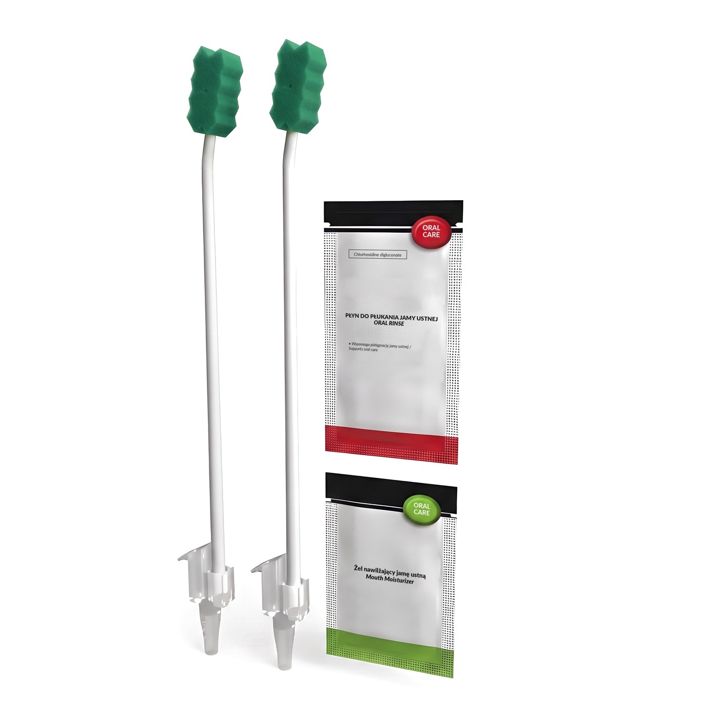 Oral Care with sponge and 0.12% chlorhexidine